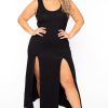 Little Black Styles Curvy Sense | Plus Size Melly M-Slit Dress Black