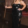 Little Black Styles Curvy Sense | Plus Size Amandine Sequin Gown Black