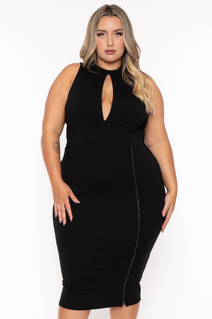 Little Black Styles Curvy Sense | Plus Size Desiree Day To Night Dress Black