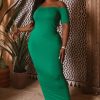 Dresses Curvy Sense | Plus Size Arissa Tube Maxi Dress Green