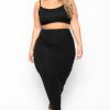 Matching Sets Curvy Sense | Plus Size Connie Crop Top U0026 Skirt Set Black