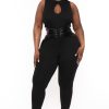 Little Black Styles Curvy Sense | Plus Size Waist Snatcher Jumpsuit Black