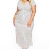 Dresses CULTURE CODE | Plus Size Cayce Front Twist Maxi Dress Black/White