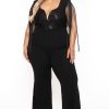 Little Black Styles SYMPHONY | Plus Size Priscilla Sequins Fringe Jumpsuit Black