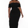 Little Black Styles Curvy Sense | Plus Size Arlissa Tube Maxi Dress Black