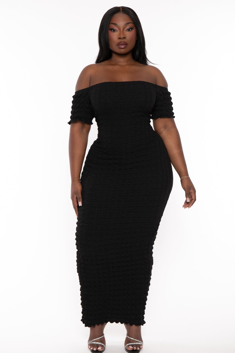 Little Black Styles Curvy Sense | Plus Size Arlissa Tube Maxi Dress Black