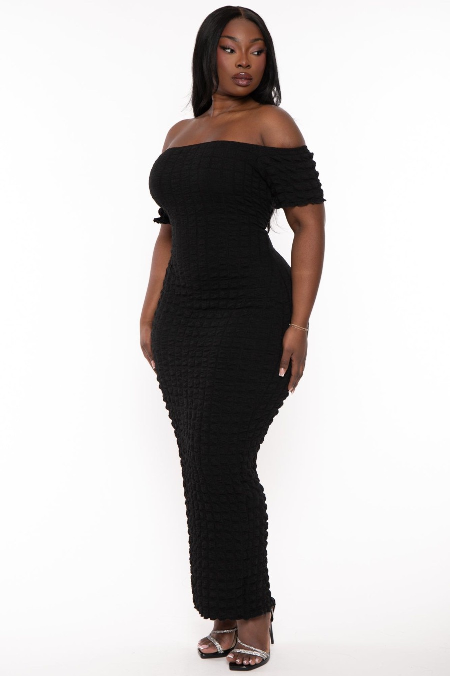 Little Black Styles Curvy Sense | Plus Size Arlissa Tube Maxi Dress Black