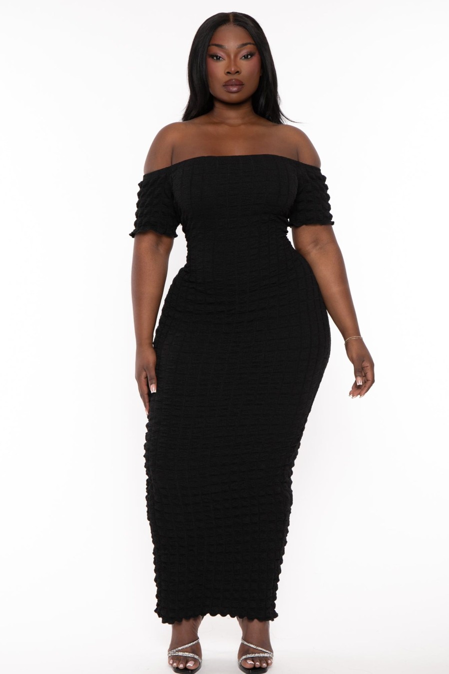 Dresses Curvy Sense | Plus Size Arlissa Tube Maxi Dress Black