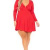 Dresses Curvy Sense | Plus Size Niela Flare Dress Red