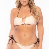 Swimwear KINDKINIS LLC | Plus Size Kindkinis String 2 Pc Set Beige