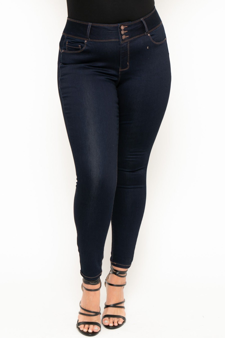 Jeans & Denim Wax Jean | Plus Size High Rise Skinny Jean Dark Wash