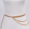 Accessories Hu0026D | Plus Size Layered And Draped Chain Belt Gold