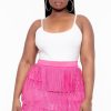 Bottoms Sweet Generis | Plus Size Sweet Babe Rhinestone Fringe Skirt Fuchsia