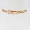 Accessories Artini | Plus Size Metal Buckle Chain Belt Gold