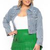 Bottoms Jade By Jane | Plus Size Faux Leather Fringe Mini Skirt Green