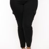 Bottoms Wax Jean | Plus Size Cargo Skinny Leg Pants Black