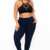 Bottoms Ambiance | Plus Size Sweat Jogger Navy